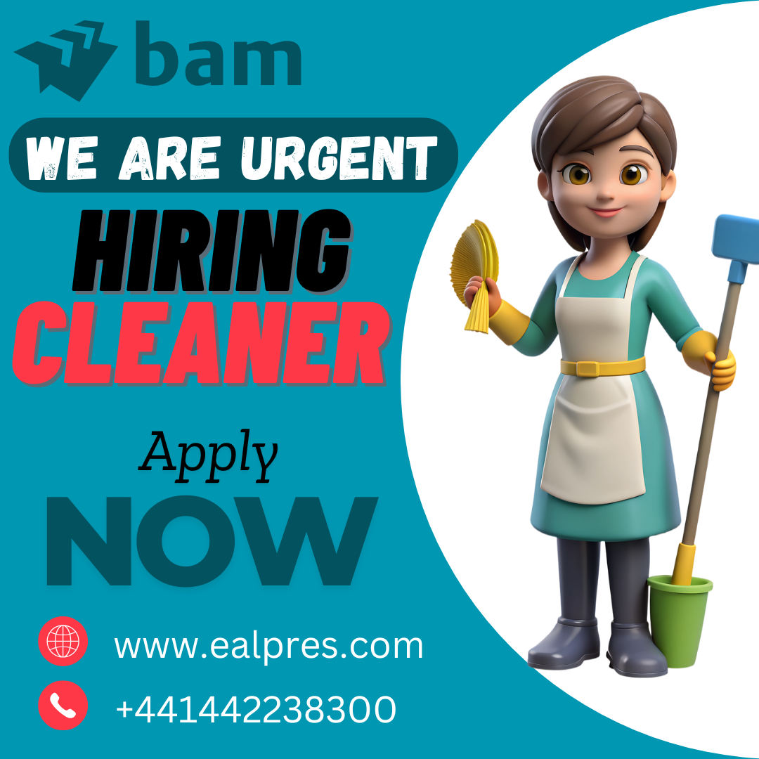 Cleaner job in UK